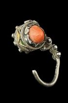 Early 20th Century Coral, Enamel and Tribal Silver Adornment - Berber People, Morocco 4