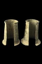 Pair of Cast Copper Alloy Bangles - Gurunsi (Kasena sub-group) People, Burkina Faso - Sold 3