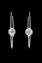 Clear CZ ( Cubic Zirconium) and Sterling Silver Earrings 1