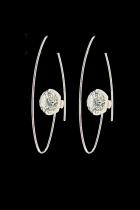 Clear CZ ( Cubic Zirconium) and Sterling Silver Earrings 2