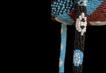 Large Beaded Blue Elephant 5