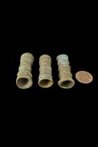 Set of 3 Old Hair Tubes - Wodaabe, (Fulani offshoot) W. Africa (B) 1