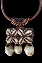 Vintage Kuba Adornment from D.R. Congo on a Silk Cord Choker 1