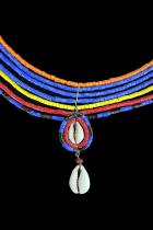 Beaded Collar/Necklace with Cowrie Shells - Maasai People, Kenya/Tanzania - JL2A 2